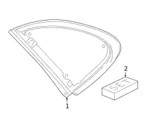 SIDE WINDOW 9Y3845318AA PORSCHE