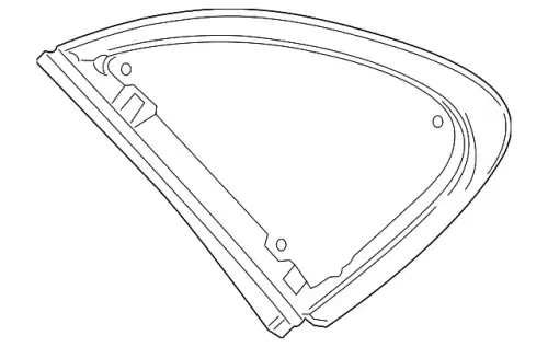SIDE WINDOW 9Y3845318AA PORSCHE