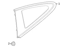 SIDE WINDOW MATT BLACK 992845298T03C PORSCHE