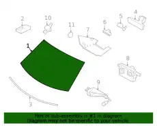 WINDSCREEN 9Y3845011Q PORSCHE