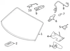 WINDSCREEN (LAMINATED INSU 992845011AP PORSCHE