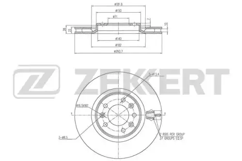 Тормозной диск ZEKKERT BS-6446