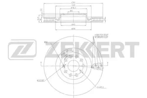 Тормозной диск ZEKKERT BS-6469