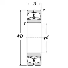 21316EAE4C3 Подшипник 21316 EAE4C3 (NSK) 80x170x39