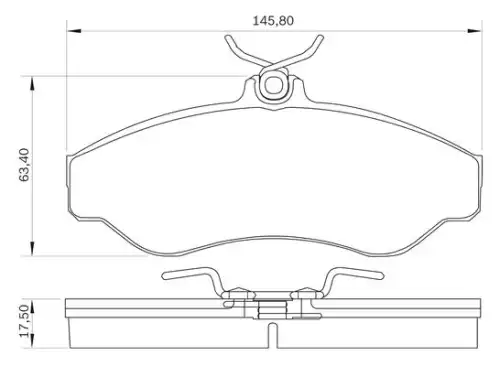 Тормозные колодки дисковые BOSCH 0 986 BB0 041