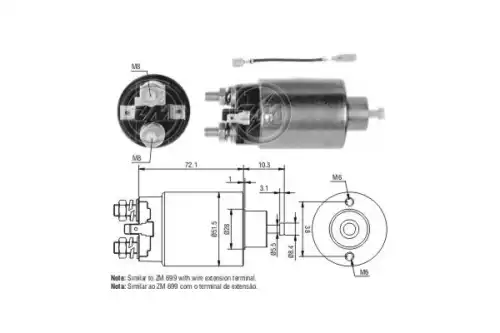 Тяговое реле, стартер ZM1699 MESSMER