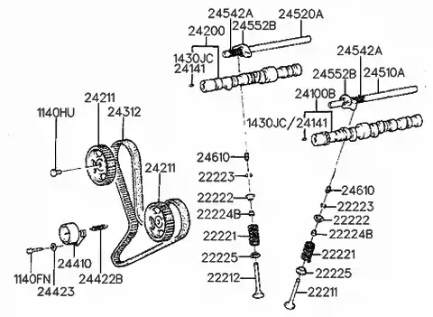 SEAL-VALVE STEM 2222433005 HYUNDAI