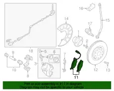 Тормозные колодки дисковые VAG 5C0698151A