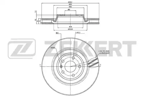 Тормозной диск ZEKKERT BS-6463