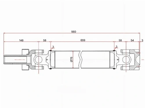 Карданный вал SAT ST-123-0011