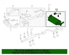 Глушитель (в сборе) 44300CA080 SUBARU