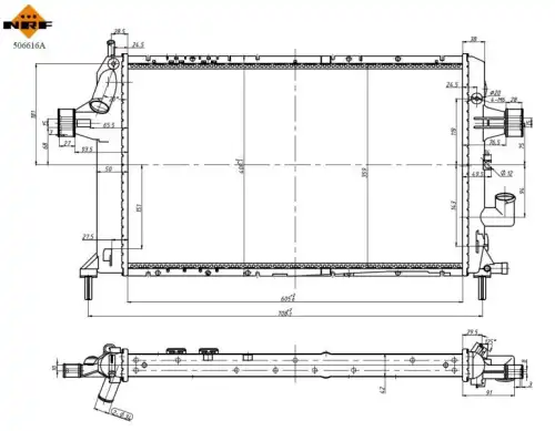 Радиатор кондиционера (конденсатор) NRF 506616A