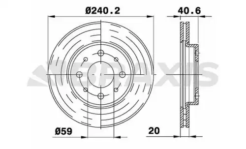 Тормозной диск BRAXIS AE0036