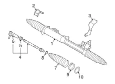 Рулевая рейка VAG 7L6422062SX