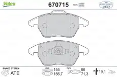 Тормозные колодки дисковые VALEO 670715