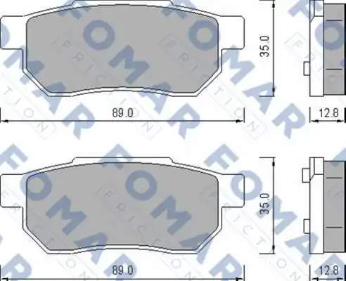 Тормозные колодки дисковые FOMAR 51456381