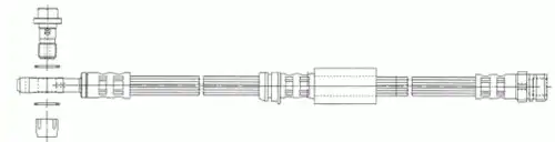 шланг тормозной перед. Audi 512557 CEF