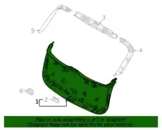 ВНУТРЕННЯЯ ПАНЕЛЬ БАГАЖНОЙ ДВЕРИ 81710AR000LEG MOBIS