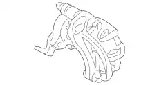 Суппорт тормозной KIA 0K2A349980
