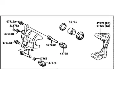 Тормозной суппорт 4773048120 TOYOTA / LEXUS