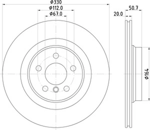 Тормозной диск MINTEX MDC2893C вентилируемый ,