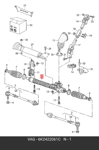 Рулевой механизм 6K2422061C VAG