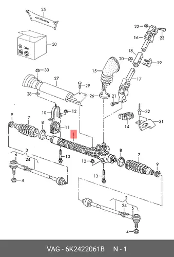 Рулевой механизм 6K2422061B VAG