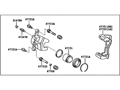 Суппорт тормозной TOYOTA / LEXUS 47730-33340