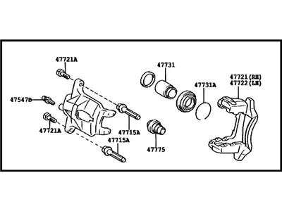 Тормозной суппорт 4775020600 TOYOTA / LEXUS