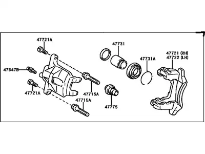 Тормозной суппорт 47750-12490 TOYOTA / LEXUS