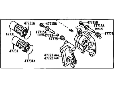 Тормозной суппорт 4775017090 TOYOTA / LEXUS