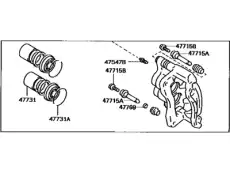 Тормозной суппорт 4773017140 TOYOTA / LEXUS