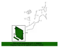 Радиатор кондиционера (конденсатор) MB 211 500 01 54