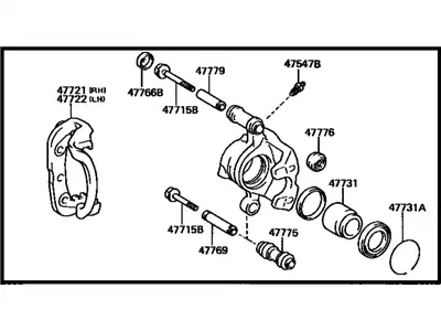 Тормозной суппорт 4773014220 TOYOTA / LEXUS
