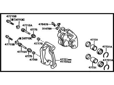 Тормозной суппорт 4773014250 TOYOTA / LEXUS