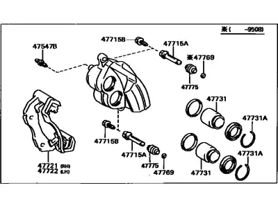 Тормозной суппорт 4773030231 TOYOTA / LEXUS