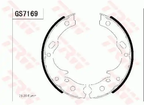 Тормозные колодки барабанные TRW GS7169