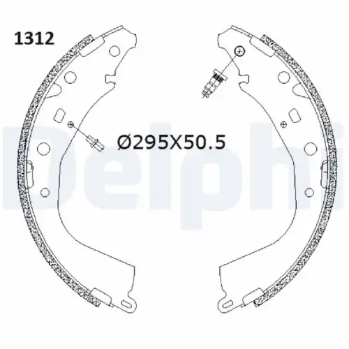 Тормозные колодки барабанные DELPHI LS2187