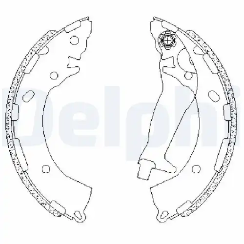 Тормозные колодки барабанные DELPHI LS2195
