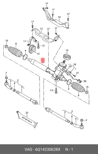 Рулевая рейка VAG 6Q1423062BX