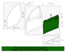 PANEL ASSY, DOOR 67111TVA315ZZ HONDA