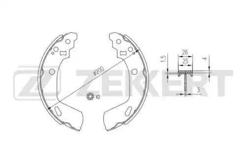 Тормозные колодки дисковые ZEKKERT BK-4367