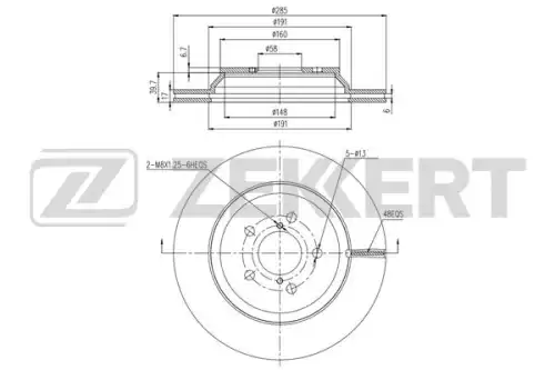 Тормозной диск ZEKKERT BS-6441
