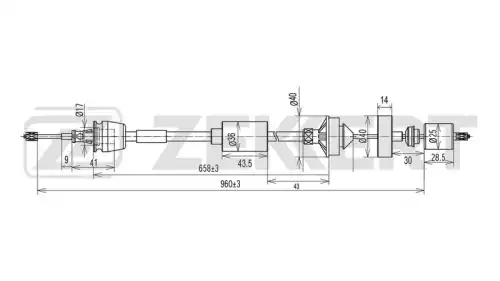 Трос сцепления ZEKKERT BZ-1267