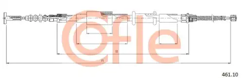 Трос ручного тормоза COFLE 461.10
