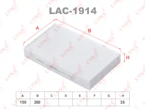 Салонный фильтр LYNXAUTO LAC1914