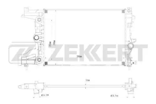 Радиатор системы охлаждения двигателя ZEKKERT MK-1260