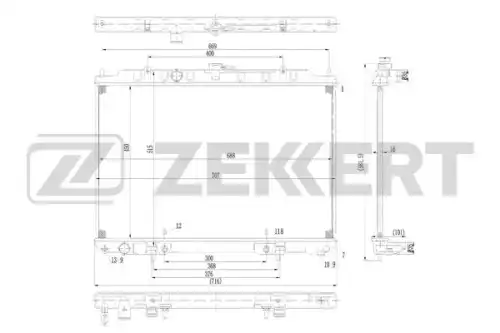 Радиатор системы охлаждения двигателя ZEKKERT MK-1573