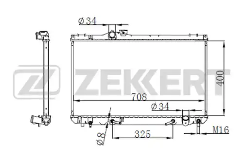 Радиатор системы охлаждения двигателя ZEKKERT MK-1590