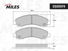 Тормозные колодки дисковые передняя ось MILES E500574